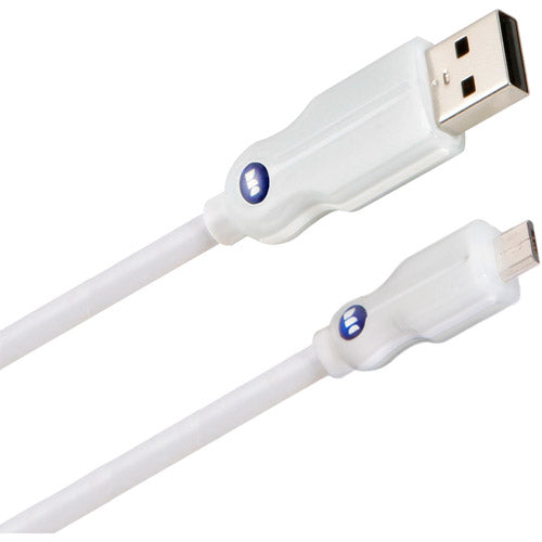 122426-00 - USB CABLE A MALE TO MICRO B MALE 0.5FT WHITE