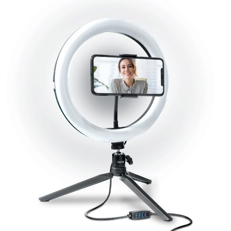 WATRL10 - SELFIE RING LIGHT 10IN TRIPOD+PH HOLDER W/3 LIGHT COLOUR AND REMOTE
